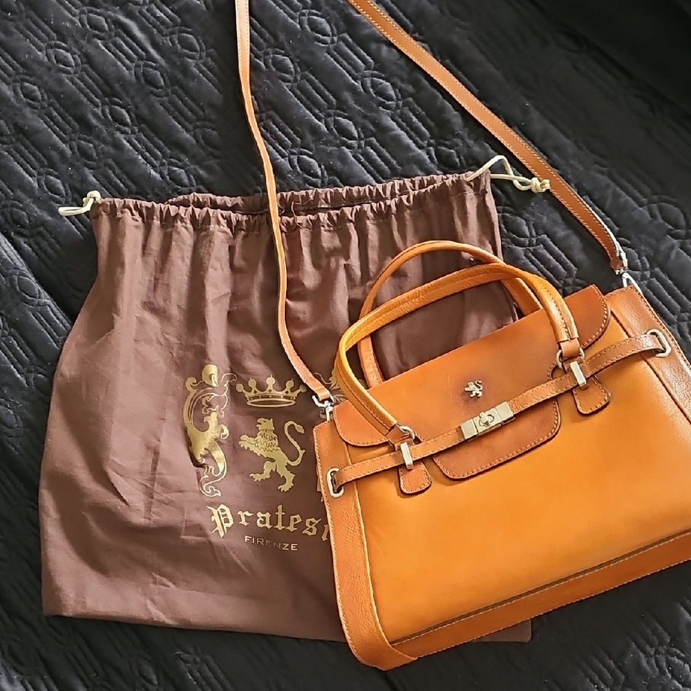 Pratesi Women's Cognac Brown Leather Satchel